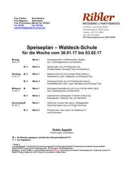 Speiseplan - Waldeck Schule Singen