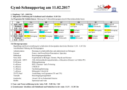 Gymi-Schnuppertag am 11.02.2017