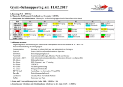 Gymi-Schnuppertag am 11.02.2017