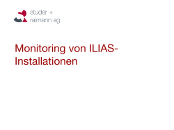 Monitoring von ILIAS-Installationen
