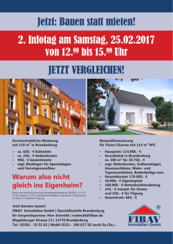Jetzt: Bauen statt mieten!