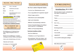 Informationen und Anmeldung zum JuLeiCa