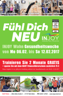 INJOY Wahn Gesundheitswoche von Mo 06.02