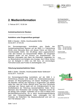Medieninformation - Polizei Sachsen
