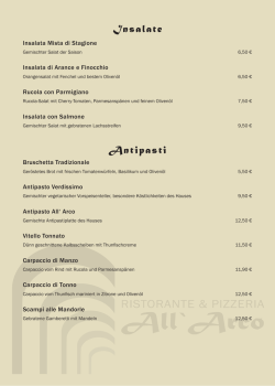 Insalate Antipasti
