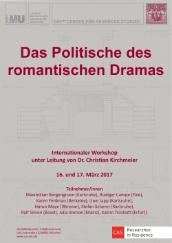 Poster "Das Politische des romantischen Dramas"