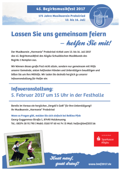 Infoveranstaltung - Musikverein Probstried