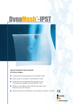 Special Prosthetic Mesh Implants for Stoma-Surgery 3