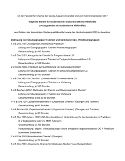 HiWi-Stellen aus Studienqualit&auml;tsmitteln - Georg-August