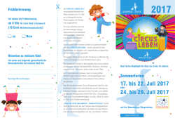 Infos und Anmeldung zum Circus Leben 2017