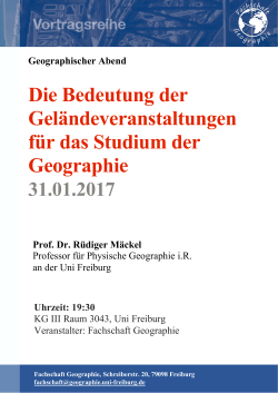 GeographischerAbend310117 - Fachschaft Geographie Freiburg
