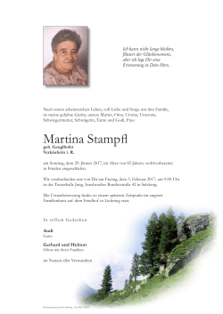 Martina Stampfl - Bestattung Jung