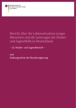 15. Kinder- und Jugendbericht - Bundesministerium f&uuml;r Familie