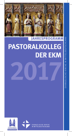 Jahresprogramm 2017 - Pastoralkolleg