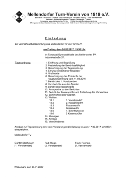 Einladung und Tagesordnung als PDF Dokument