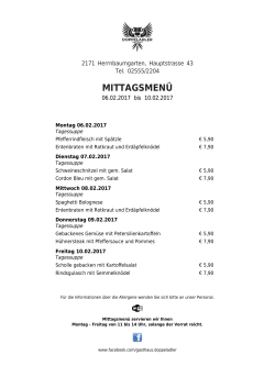 Mittagsmenü in PDF - Gasthaus zum Doppeladler