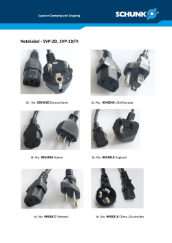 Netzkabel - SVP-2D, SVP-2D/H