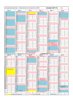 Ferienplan 2017/2018 - Grundschule am Rain, Isny