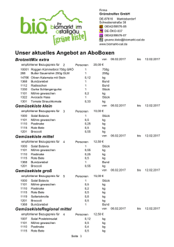 Unser aktuelles Angebot an AboBoxen