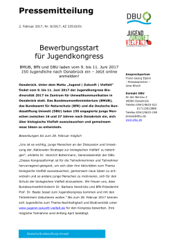 Pressemitteilung - Deutsche Bundesstiftung Umwelt