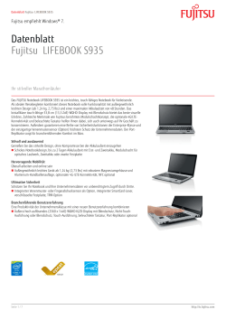 Datenblatt Fujitsu LIFEBOOK S935