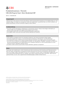 Produktinformationen - Übersicht UBS (CH