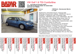 VW Golf 1.6 TDI Comfortline