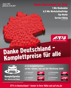 Danke Deutschland – Komplettpreise für alle