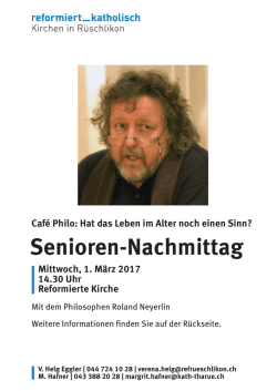 Hat das Leben im Alter noch einen Sinn? Senioren