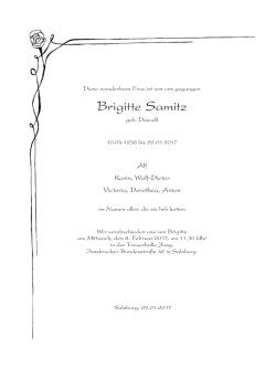 Brigitte Samitz - Bestattung Jung
