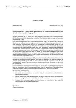 Drucksachen allgemein - Nieders&auml;chsischer Landtag