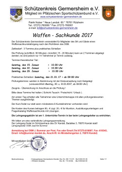 Ausschreibung - Schützenkreis Germersheim eV
