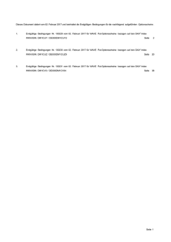 Dieses Dokument datiert vom 02. Februar 2017 und beinhaltet die