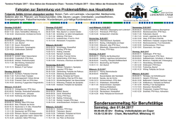 Sondersammeltag f&uuml;r Berufst&auml;tige Samstag, den 01.04.2017