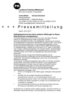 Pressemitteilung vom 30.01.2017