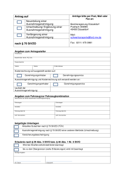 Formular Vorlage Antrag gem. § 70 StVZO