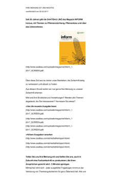 IHRE MEINUNG IST UNS WICHTIG ver&ouml;ffentlicht am