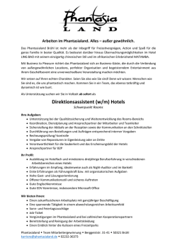 Direktionsassistent (w/m) Hotels