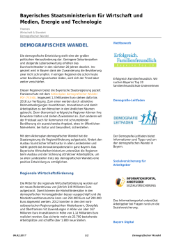 Demografischer Wandel - Bayerisches Staatsministerium für