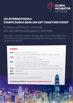go international! starte durch beim gin get-together event