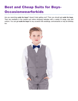 Best and Cheap Suits for Boys- Occasionwearforkids