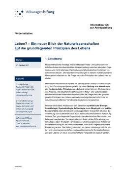 Information zur Antragstellung