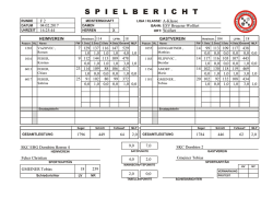 Spielbericht - SKC
