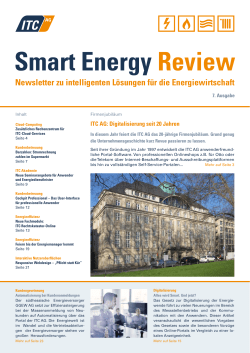 Newsletter zu intelligenten Lösungen für die Energiewirtschaft