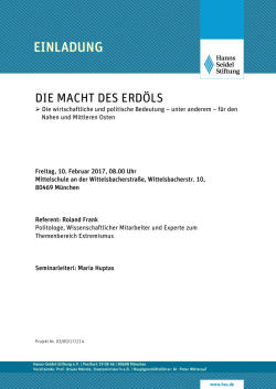 EINLADUNG - Hanns-Seidel