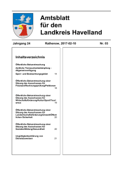 Amtsblatt für den Landkreis Havelland