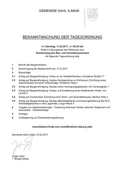 Einladung / Tagesordnung