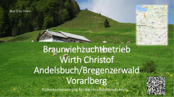 Braunviehzuchtbetrieb Wirth Christof Andelsbuch/Bregenzerwald