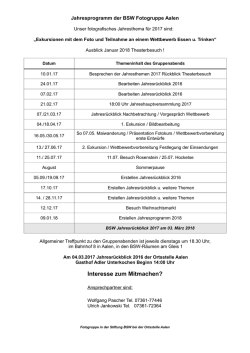 Jahresprogramm 2017