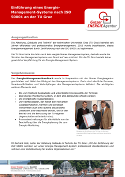 Management-Systems nach ISO 50001 an der TU Graz